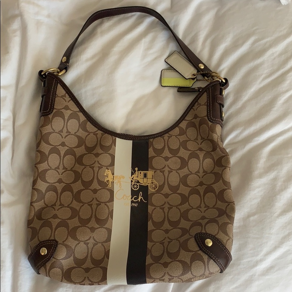 Brown coach purse